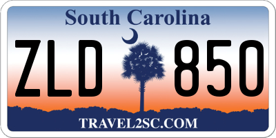 SC license plate ZLD850