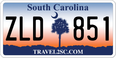 SC license plate ZLD851