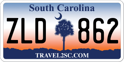 SC license plate ZLD862