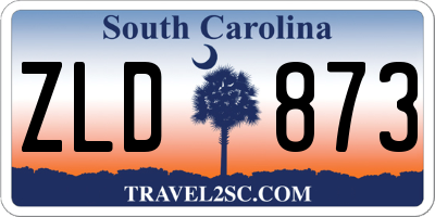 SC license plate ZLD873