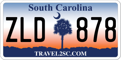 SC license plate ZLD878