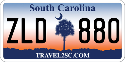SC license plate ZLD880