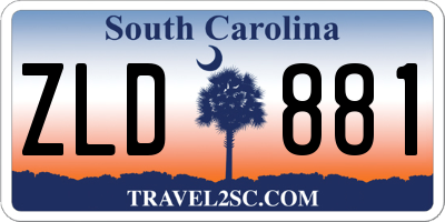 SC license plate ZLD881
