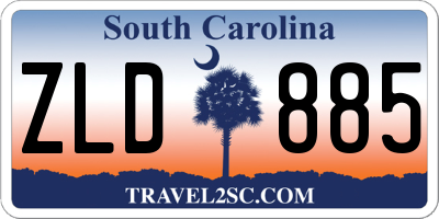 SC license plate ZLD885