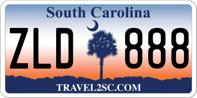 SC license plate ZLD888