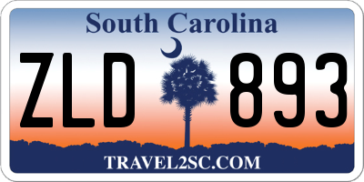 SC license plate ZLD893
