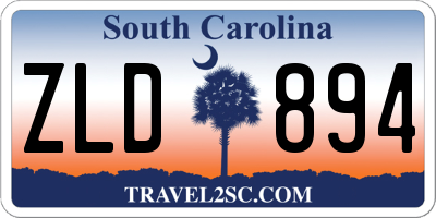 SC license plate ZLD894