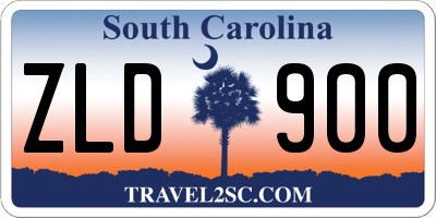 SC license plate ZLD900