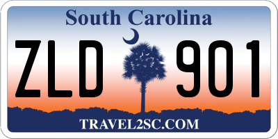 SC license plate ZLD901