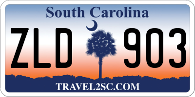 SC license plate ZLD903