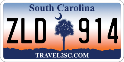 SC license plate ZLD914