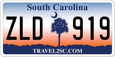 SC license plate ZLD919