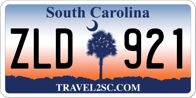 SC license plate ZLD921