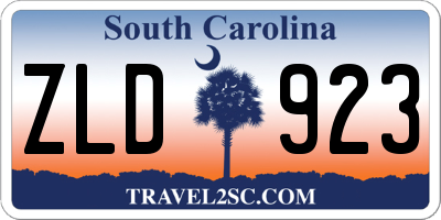 SC license plate ZLD923