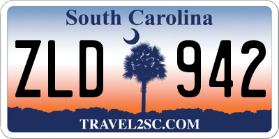 SC license plate ZLD942
