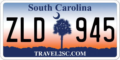 SC license plate ZLD945