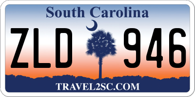 SC license plate ZLD946