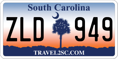 SC license plate ZLD949