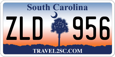 SC license plate ZLD956