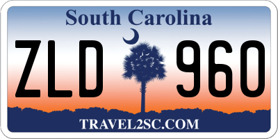SC license plate ZLD960