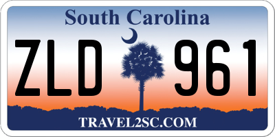 SC license plate ZLD961