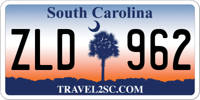 SC license plate ZLD962