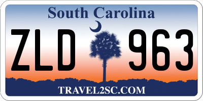 SC license plate ZLD963