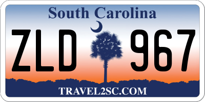 SC license plate ZLD967