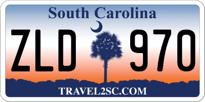 SC license plate ZLD970