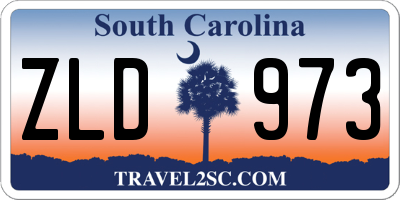 SC license plate ZLD973