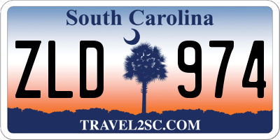 SC license plate ZLD974