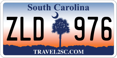 SC license plate ZLD976