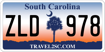 SC license plate ZLD978