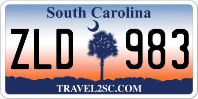 SC license plate ZLD983