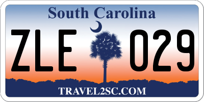 SC license plate ZLE029