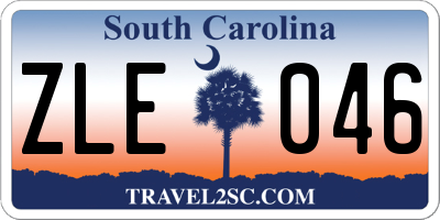 SC license plate ZLE046