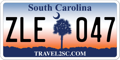 SC license plate ZLE047