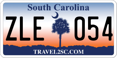 SC license plate ZLE054
