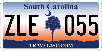 SC license plate ZLE055