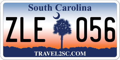 SC license plate ZLE056
