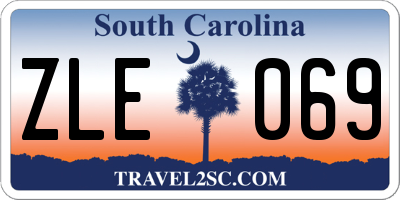 SC license plate ZLE069