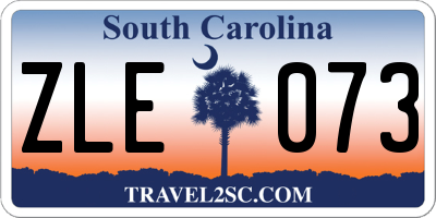 SC license plate ZLE073