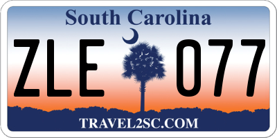 SC license plate ZLE077