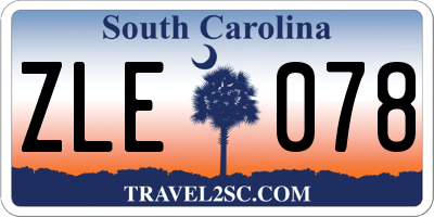 SC license plate ZLE078