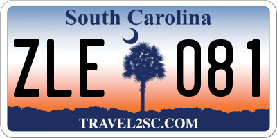 SC license plate ZLE081