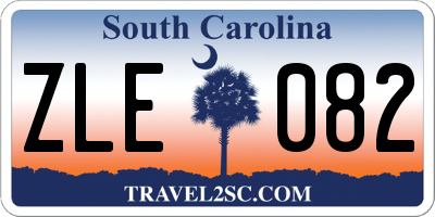 SC license plate ZLE082