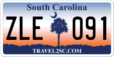SC license plate ZLE091
