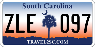 SC license plate ZLE097