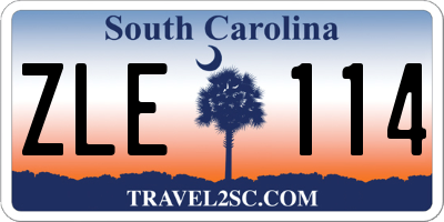 SC license plate ZLE114