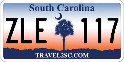SC license plate ZLE117